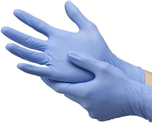 Box Of 200 Disposable Nitrile Blue Gloves Powder Free Food Medical Cleaning Motor Mechanics (Medium) (200)