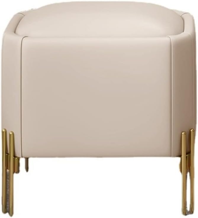Pouf porte et tabouret à chaussures en cuir pour entrée accueillante