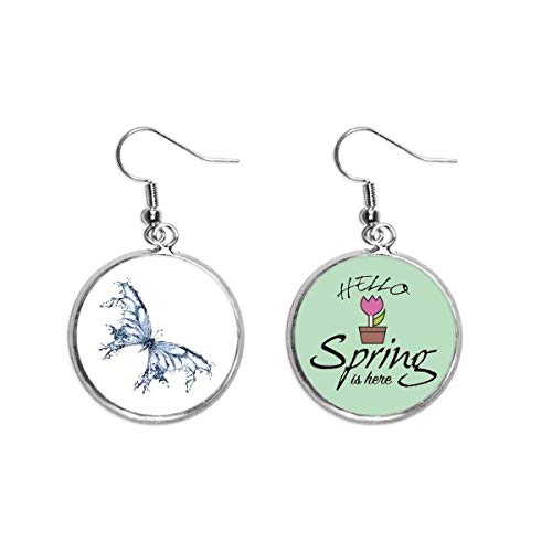 Pendientes de mariposa azul ideales para lucir en eventos de primavera