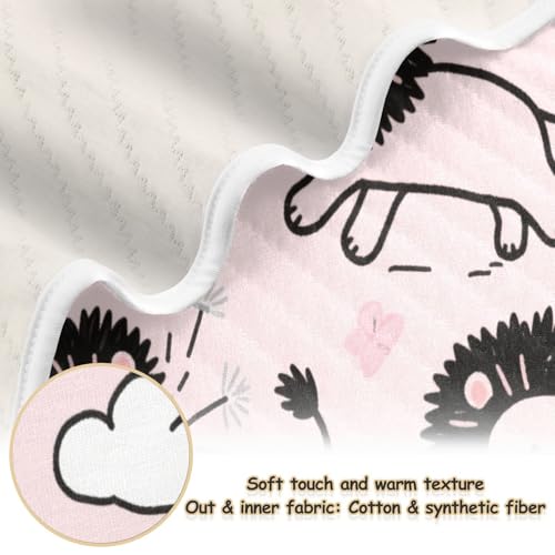 Custom Peach Cartoon Lion Cute Doodle Blankets for Babies Winter Cozy Personal Kitten Blanket for Nursery Stroller Crib 30x40in cobijas para ni?os2