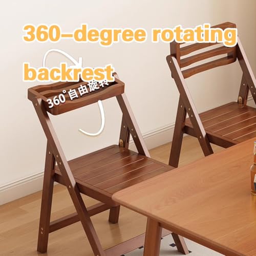 Chaise d'appoint pliante en bambou : solution gain de place pour studio - 5