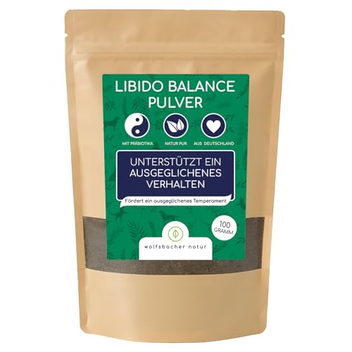 Wolfsbacher Libido Balance Pulver – Mönchspfeffer für Rüden, Natürliche Hormonregulierung, Verhaltensoptimierung, 100g