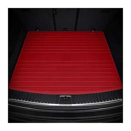 Tapis de coffre Mercedes C W205 pour modèles de 2015 à 2022 en similicuir rouge