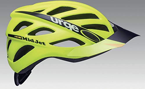 Casco Urge Midjet para rutas familiares y paseos urbanos seguro en color amarillo neón
