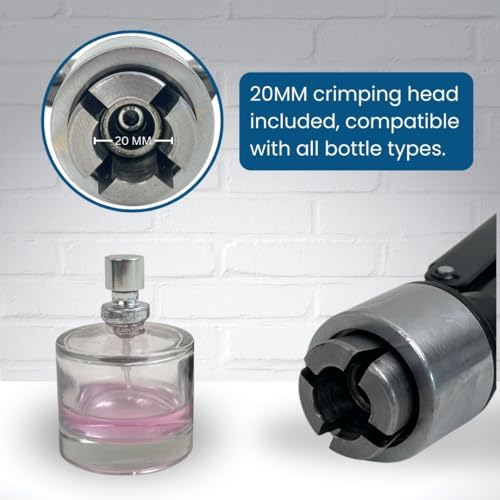 Image of SMART PACK Perfume Bottle Crimping for Metal Lid Cap Sealer of Glass Bottle | Manual Crimping Tool | Push Crimp Pump Neck Cap Sealer Stainless | Steel Lid Bottle Vial Crimper | Pack of 1 Size 20MM