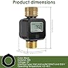 Digital Water Flow Meter ABS Electronic Water Meter Sensor Waterproof Garden Hose Water Flow Meter High Precision Electronic Water Meter Digital Flow Rate Gauge for lawns flower beds vegetable gardens #1
