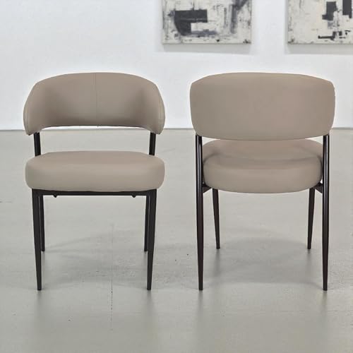 Image of The Attic Royal Oak 6 Chair Dining Set,Warm Grey,Titanium & Cream,180Cms