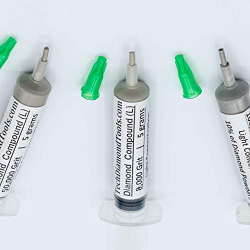 Techdiamondtools Kit Of 3 Diamond Polishing Compound Polishing Paste 8000 50000 100000 Grit For Marble Glass Metal Rock Jewelry Resin Silver Gemstone With 10% Of Diamond Powder Usa Made #TOP2