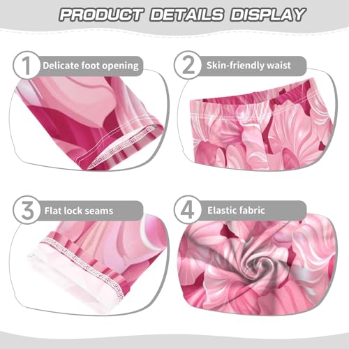 Bolaz Toddler Girls Leggings Printed Yoga Pants Leggings Seashells Pink for Kids3