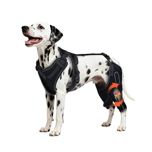 Yinchogee Dog Knee Brace for Torn ACL Hind Leg, Adjustable Dog Leg Braces for Back Leg, ACL, CCL Support, Luxating Patella Relief, Breathable and Reflective,L