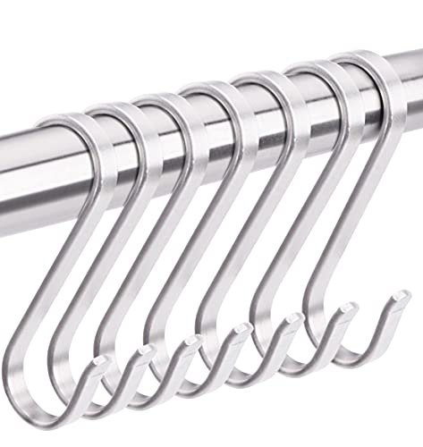 20 Stück S Haken Edelstahl S-förmige Haken Schwerlast Metall haken für für Badezimmer, Schlafzimmer, Büro, Küche, Geschäft Cover