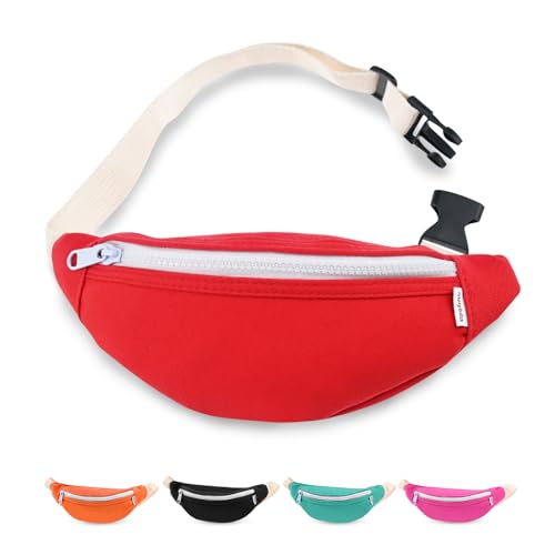 Fanny Pack for Kids, Small Waist Bags for Boys and Girls, Fashionable Waist Pack, Crossbody Belt Bag with Adjustable Strap, Lightweight Chest Bag for Sports Running, Camping, and Travel