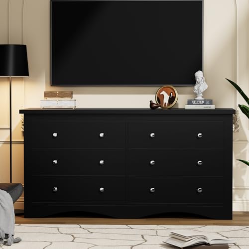 image for YESHOMY Dresser for Bedroom with 6 Drawers, Modern Chest of Drawers, W