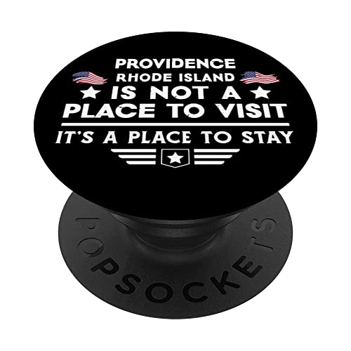Providence Rhode Island Place to stay USA Town Home City PopSockets Swappable PopGrip, Black