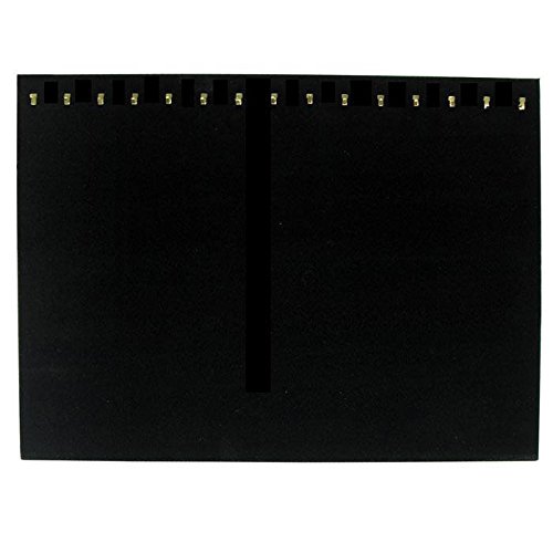 Black Velvet Jewelry Necklace/Chain Display Stand Board ~ 15 Hooks