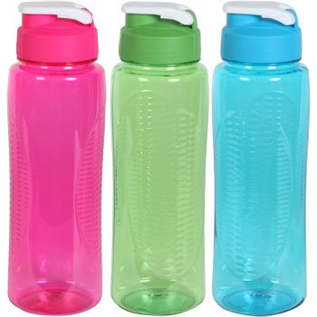 Water Bottle with Flip-top Lid, 24 OZ, (PACK OF 3)