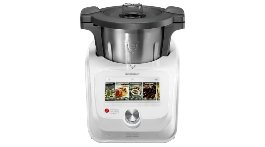 Pack de 2 Tasses Gobelets Bouchon Doseur pour Monsieur Cuisine Connect/Plus/Smart Silvercrest Skmc 1200 Skmk 1200 Skms 1200