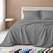 California Design Den 600 Thread Count 100% Cotton Sheets - Dark Grey Long-Staple Cotton King Sheets, Fits Mattress Upto 18'' Deep Pocket, Sateen Weave, Soft Cotton 4 Piece Bed Sheets Set