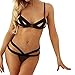 Sexy Lingerie for Women Naughty Sex/Play, Sex Clothes Lingerie Cheap Lingerie Ladies Cute Lingerie Set Three-Point Garter Hollow Underwear Set One Piece Bodysuit Women's (L, Black)