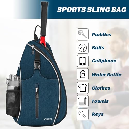 Image of Ytonet Tennis Bag, Tennis Sling Backpack Crossbody for Men Women