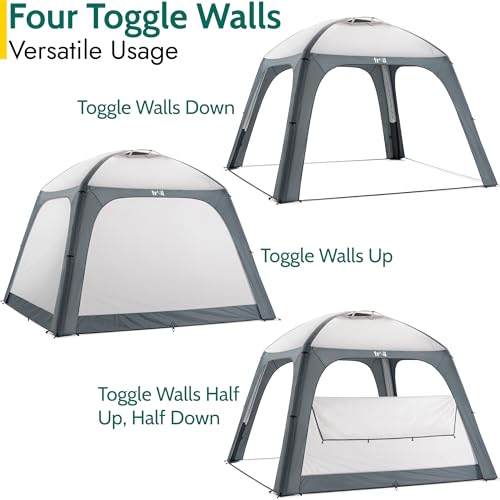 Trail Air Gazebo With Removable Sides, Inflatable Event Shelter, Outdoor Garden Camping Festival Shade, Waterproof 5000Mm, UPF50+ Uv Sun Protection, Pump & Bag (3M X 3M X 2.2M) - 4