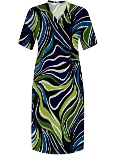 Image of PinkPatty Women's Plus Size Short Sleeve Maxi Dress Casual Loose V Neck Long Dress with Pockets