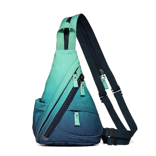 Image of KL928 Canvas Sling Bag - Small Crossbody Backpack Shoulder Casual Daypack Rucksack for Men Women