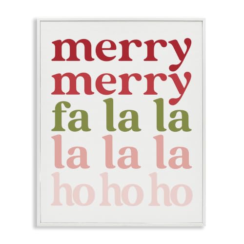 Festive Holiday Words Typography, 24 x 30 Inch Framed Giclée Print