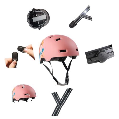 Casque vélo et skate Crazy Safety Rampage Fleur Rose L 57-61cm pour adulte et enfant - 5