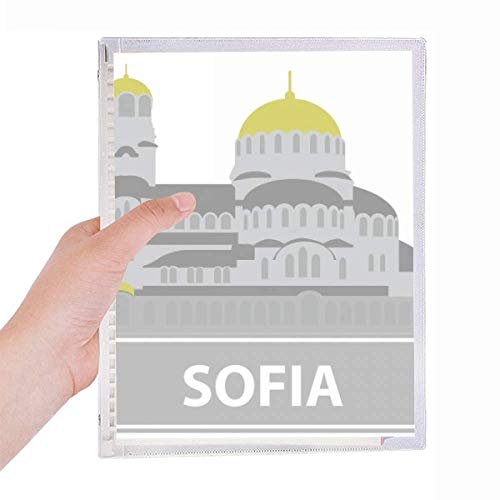 Carnet Sofia Bulgaria rechargeable à spirale en papier premium gris