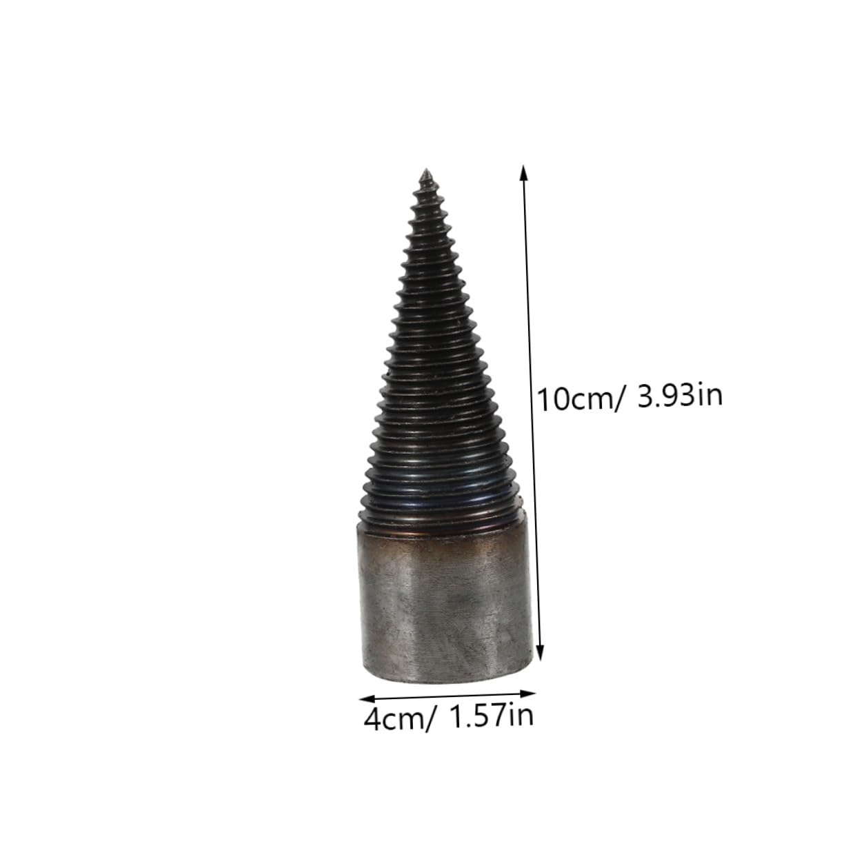 BESTonZON Punta Semplice Utilizzo in Acciaio al Carbonio per Trapano Spaccalegna 42mm per Spaccare Legna da Ardere e Applicazioni Multiple