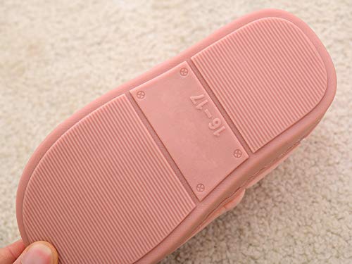 Ainikas Toddler Boys Girls Slippers Fluffy Little Kids House Slippers Warm Cute Animal Home Slipper, Pink 6-7 Toddler #TOP6