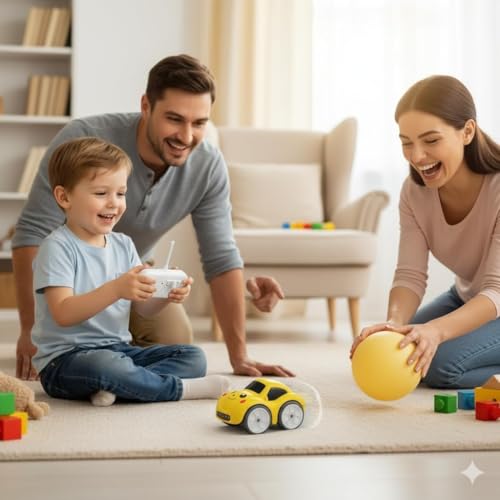Image of Magic Induction RC Intelligent Sensor Car for Kids, Mini Remote Control Drift Car with Follow Me Line Tracking & Obstacle Avoidance Smart Toy with Music & LED Lights (1pcs /Multi Color)