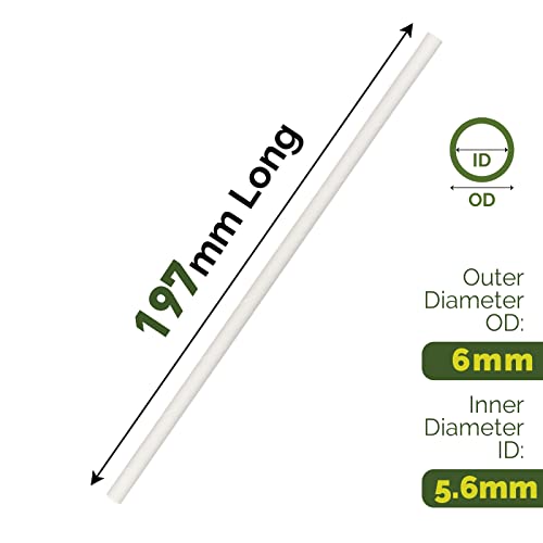 1000 Pieces White Disposable Paper Straws 7.7" x 0.25" - Bulk Pack for Bars, Hotels, Restaurants - Image 2