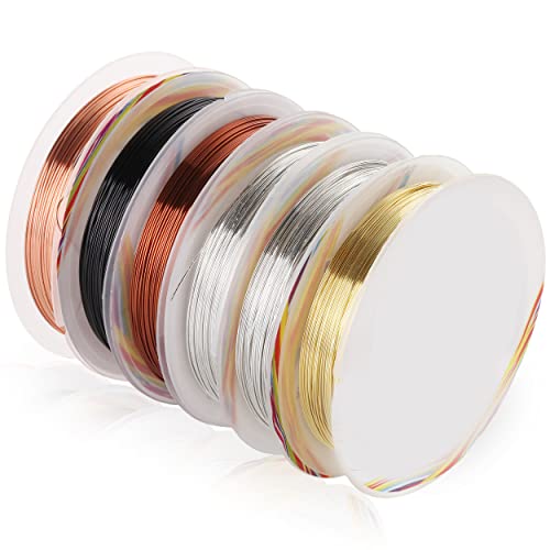 Mr. Pen- Beading Wire for Jewelry Making, 24 Gauge, 6 Rolls, Jewelry Wire, Wire for Jewelry Making, Beading Wire, Crafting Wire, Jewelry Making Wire, Bendable Wire, Craft Wire for Jewelry Making
