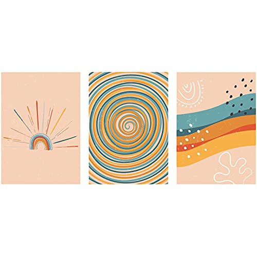 Affiche Abstrait Pop Art et Boho pour Créer une Ambiance Chaleureuse dans Votre Salon Moderne
