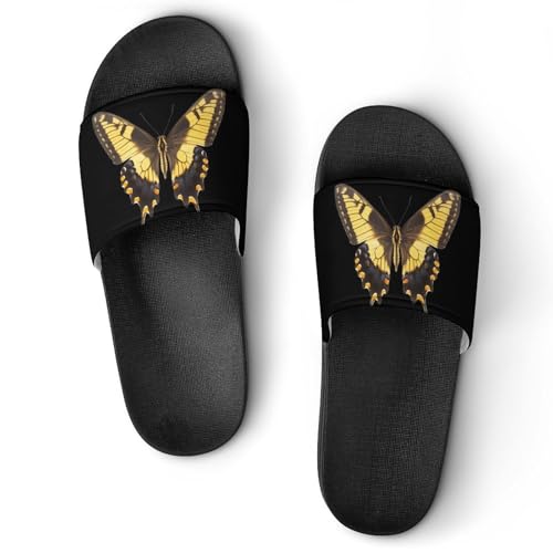 Tiger Swallowtail Butterfly Slippers for Men Wormen Shower Bathroom Slipper Indoor Beach Non Slip Sandal