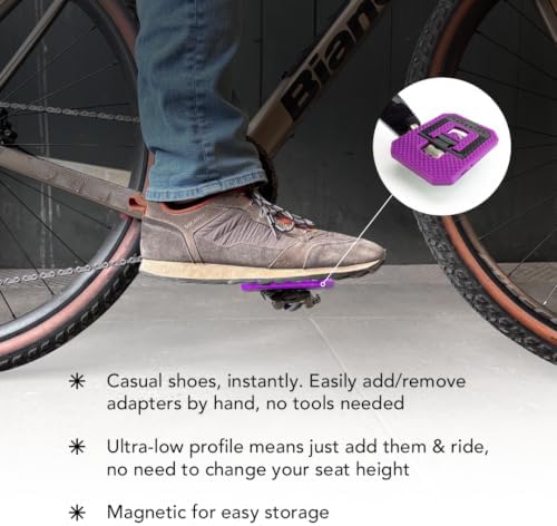 REDSHIFT Mousetrap Pedal Adapters for SPD Clipless, Purple/Black - 2