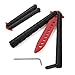 Lovfri Practice Butterfly Knife, Unsharpened Butterfly Knife for Training, Safe Dull Without Danger, Practice Butterfly Knife for Training Enhancement Skills(Black, red)