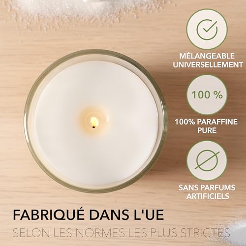 Cire pour fabriquer des bougies BwLights 100% paraffine blanche en granulés de différentes tailles