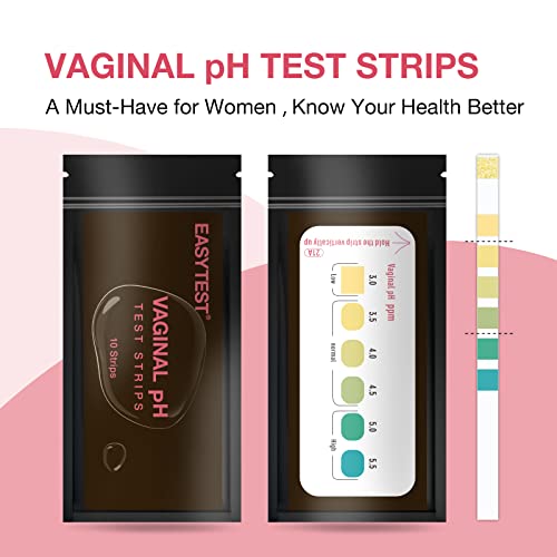 Easytest Vaginal Ph Test Strips For Women,Feminine Ph Test 3.0-5.5，Monitor Feminine Vaginal Intimate Health, Balance Ph Acidity & Alkalinity，Prevent Infections At Home 50 Counts #TOP1