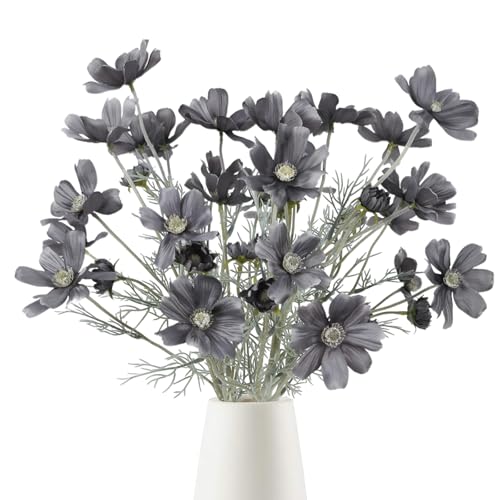 Fqueelvys Cosmos Silk Flowers Gray