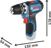Bosch Professional 12V System Akku Bohrschrauber GSR 12V-15 FC - FlexiClick System (inkl. 2x 2.0 GBA 12V Akku, Ladegerät, 4x Aufsätze, 40-tlg. Zubehör-Set 40,) -Battery Powered – Ansicht 2