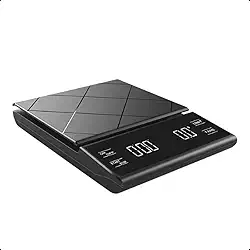 Balança Barista Precisão Café Com Temporizador Cozinha 3kg Preta X-Matte