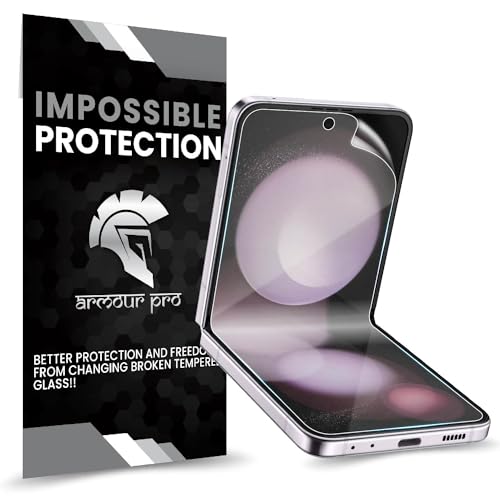 Image of ArmourPro Screen Protector for Samsung Galaxy Z Flip 5, Premium Ultra Thin TPU Front Membrane Guard, Bubble-Free, Edge to Edge Coverage, Fingerprint Friendly | Crystal Clear, 1 Pack
