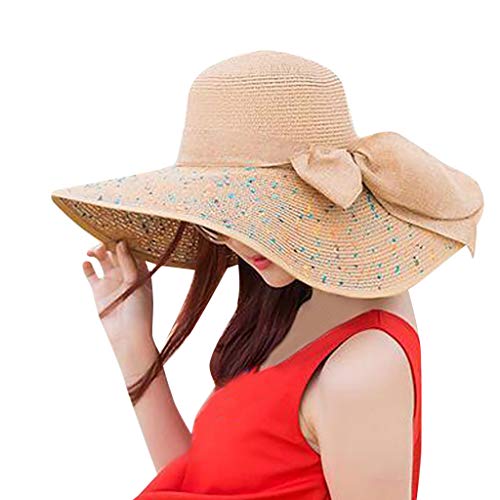 Hats-Cap-Sun-Floppy-Women-Wide-Beach-Colorful-Brim-Big-Bow-Straw-Hat-Brim-Baseball-Caps-ASAP-Cap