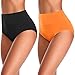 ASIMOON High Waisted Underwear for Women Cotton Postpartum Underwear C Section Briefs Soft Breathbale Ladies Panties L
