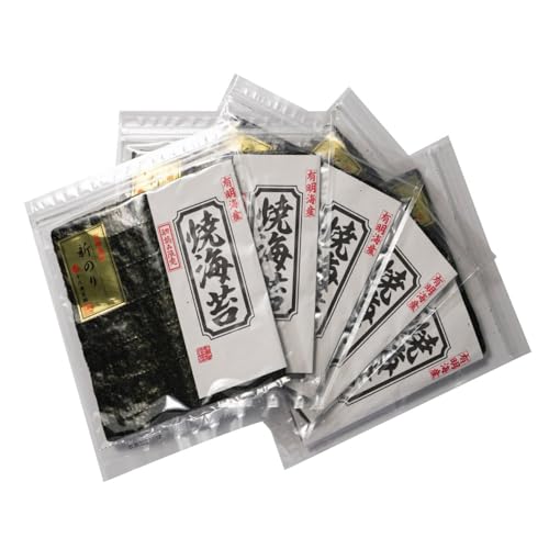 極厚 !![ 厚み と 重さ 1.5倍 ] 新海苔 焼海苔 5袋 セット 全形 5枚 × 5袋 ( 計 25枚 )
