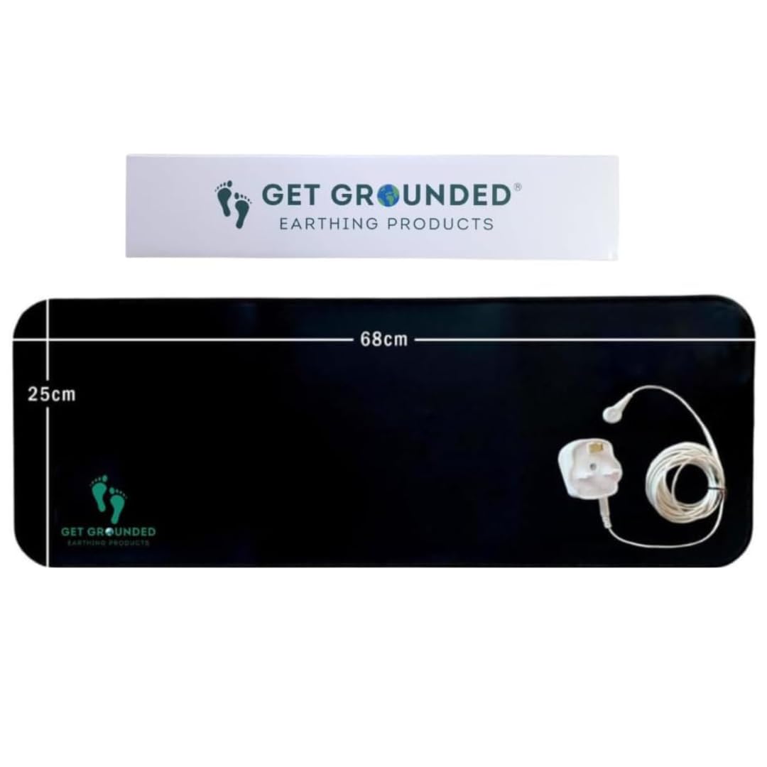 Grounding Mat Uk 68x25 Earthing Mat Grounding sheet for Improved Sleep, Reduced Anxiety, Pain, Inflammation, Headache Relief, Multi Purpose Use,Feet, Mouse,Yoga, with UK Cord Grounding Mat Earthing uk
