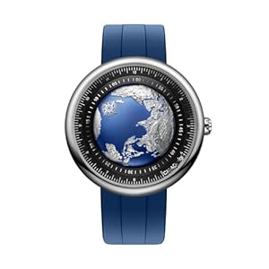 CIGA Design Mechanical Automatic Watch Blue Planet U Series Stainless Steel/Titanium/Ceramics Case Sapphire Crystal Fluororubber/Ceramics Strap Watches Gifts for Men and Women